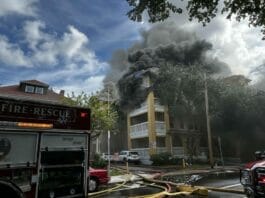 Evacúan edificio en Miami tras incendio precedido por tiroteo que dejó un herido grave